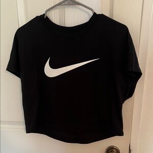 Nike Black and White Logo Crop Top